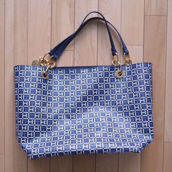 Tommy Hilfiger Large Tote Bag White and Blue - Picture 1 of 8